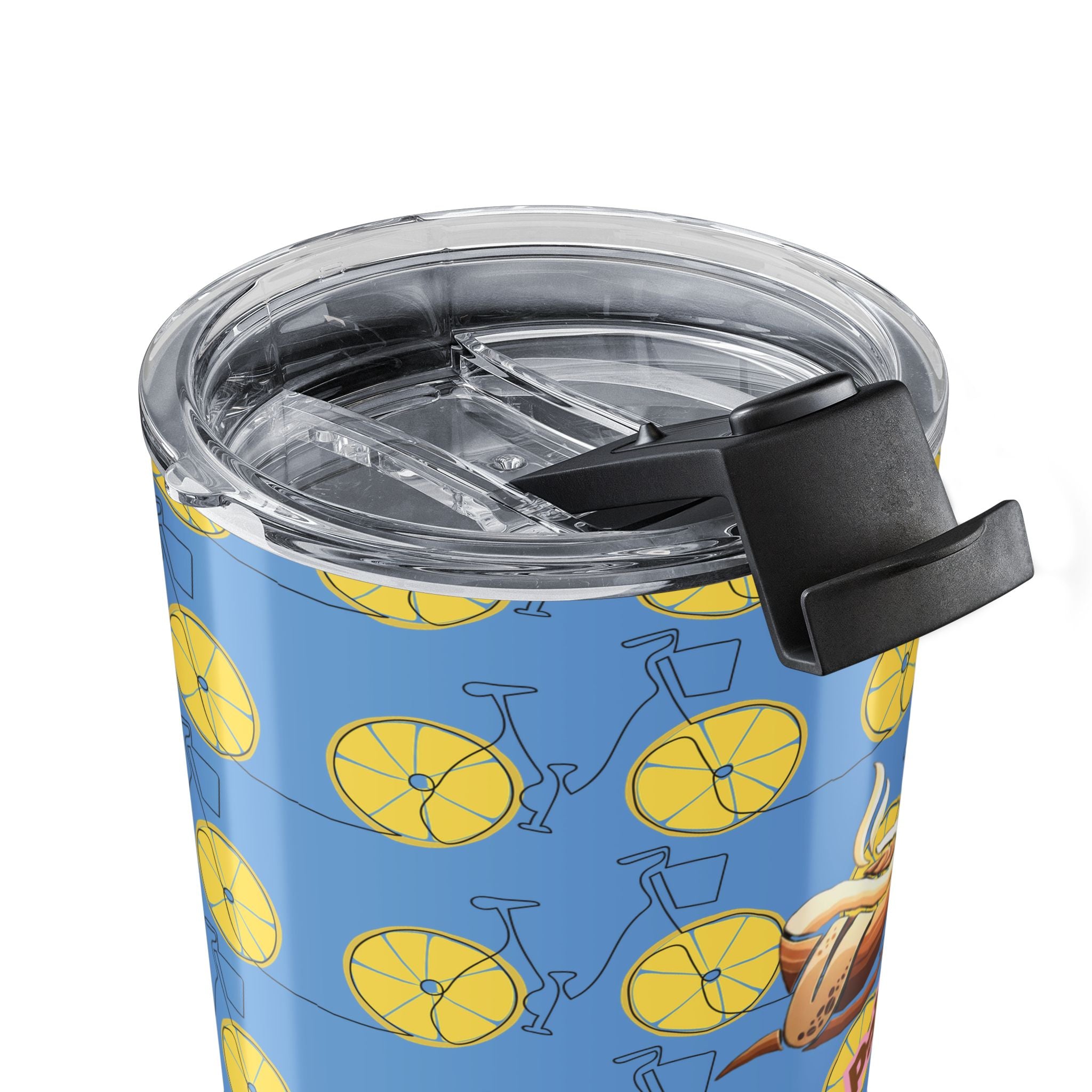 Coffee Patrol 20oz Tumbler — Bicycle Wheel Pattern Travel Cup