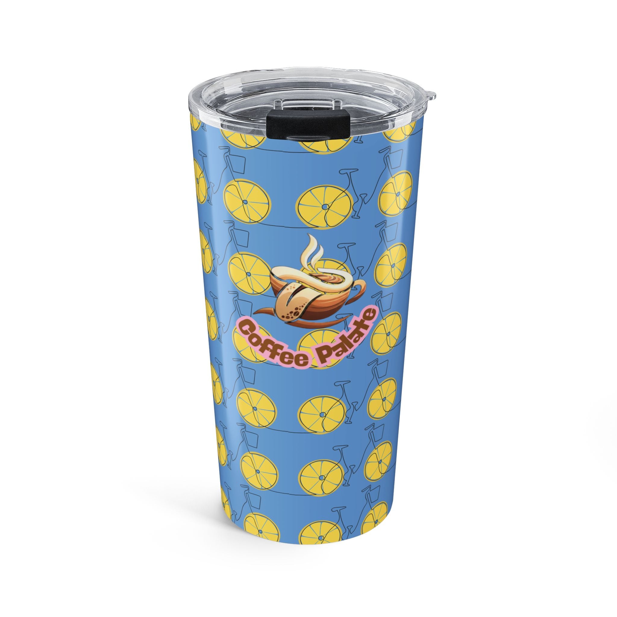 Coffee Patrol 20oz Tumbler — Bicycle Wheel Pattern Travel Cup