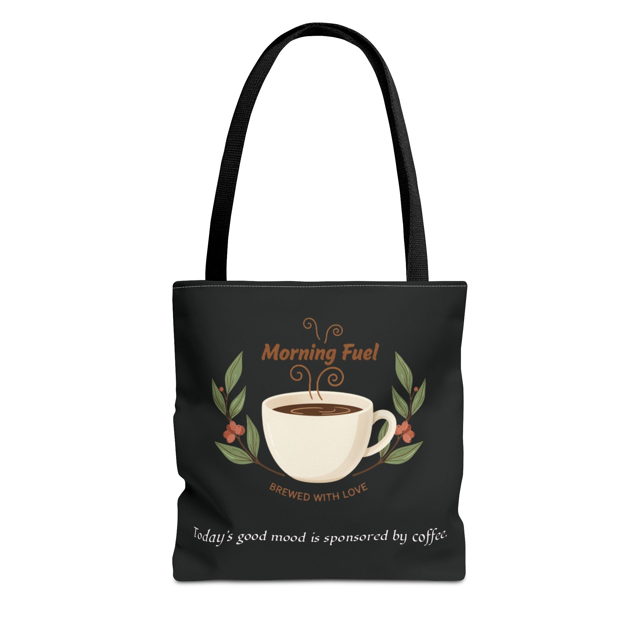 Coffee Tote Bag — "Morning Fuel" All-Over Print Reusable Shopper