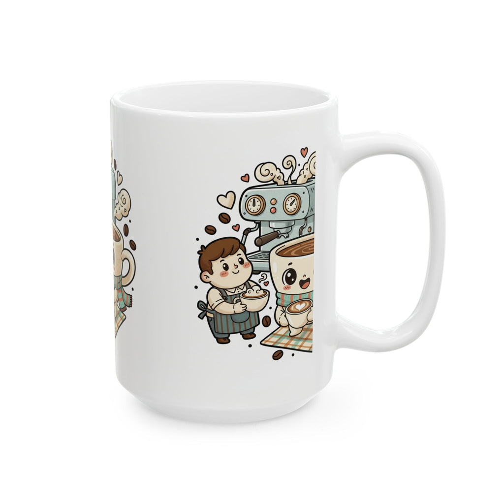 Cute Coffee Mug - "Coffee Palate" Kawaii Espresso Cup Gift (11oz/15oz)