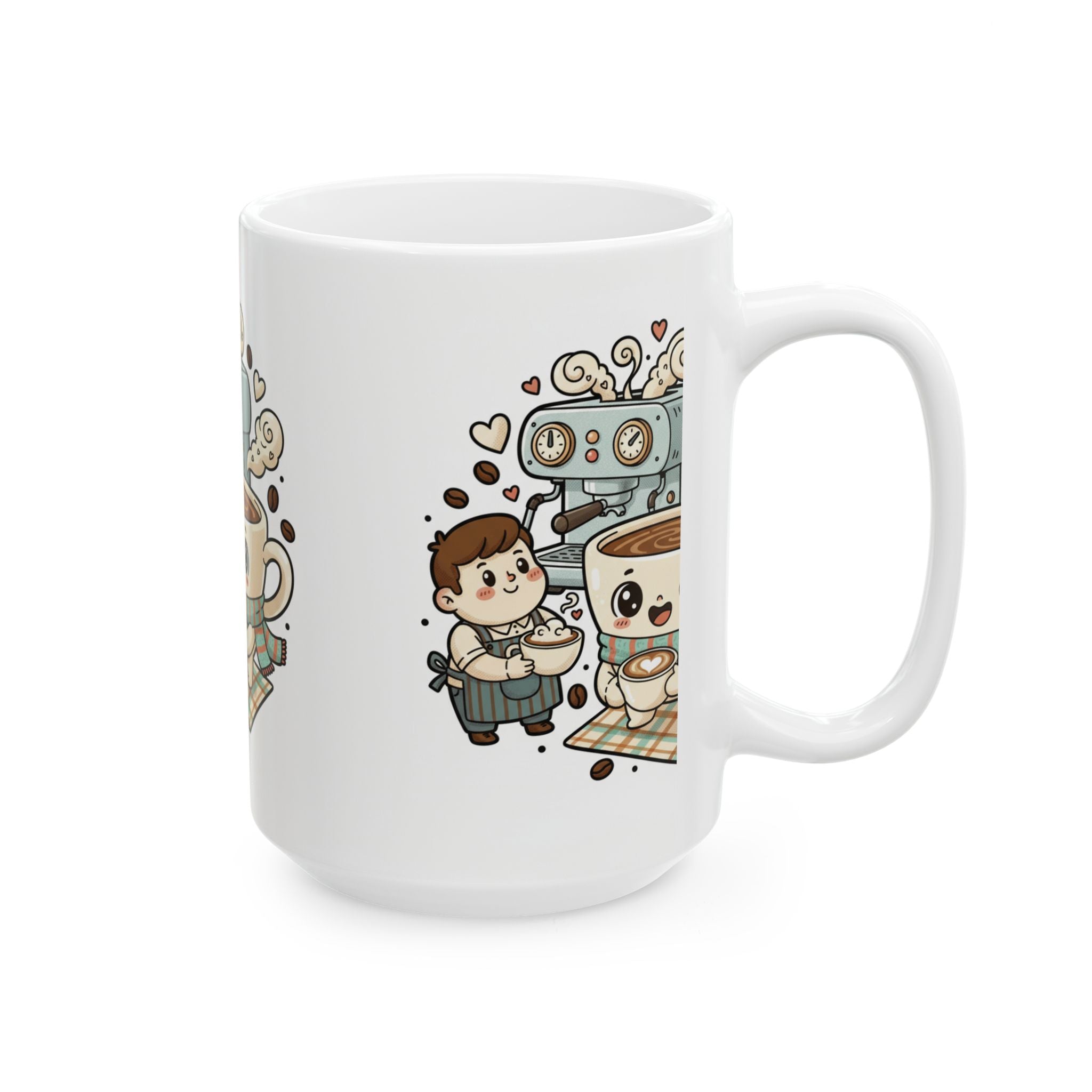 Cute Coffee Mug - "Coffee Palate" Kawaii Espresso Cup Gift (11oz/15oz)