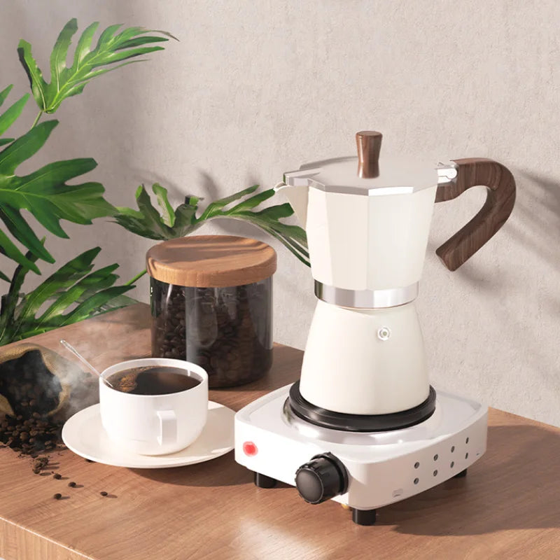 DecorBites™ 300ml Classic Coffee Machine by GIANXI: Aluminum Italian Stove Top Mocha Pot
