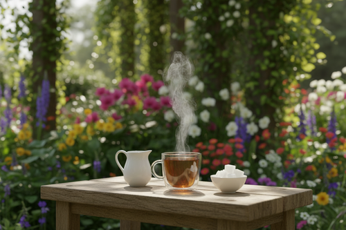 change the background to a garden